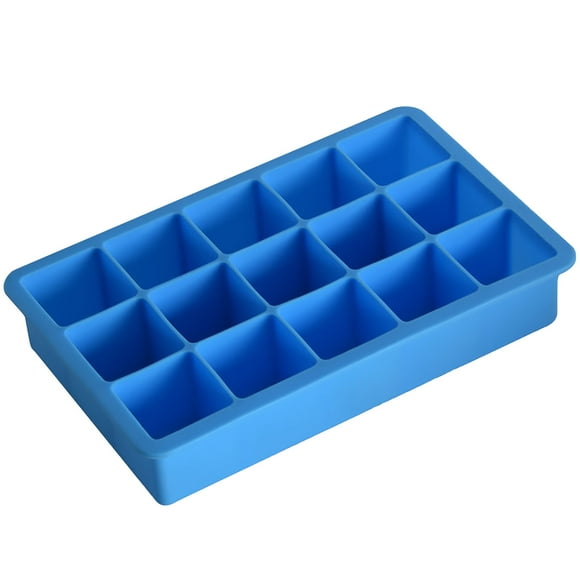 jovati Silicone Ice Maker 15-Cube Ice Tray Ice Mold Storage Container Tray