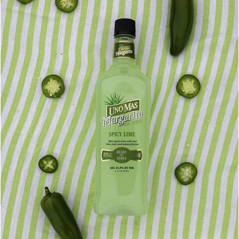 Uno Mas Spicy Lime Wine Cocktail 13.9% ABV 1.5L Glass Bottle with