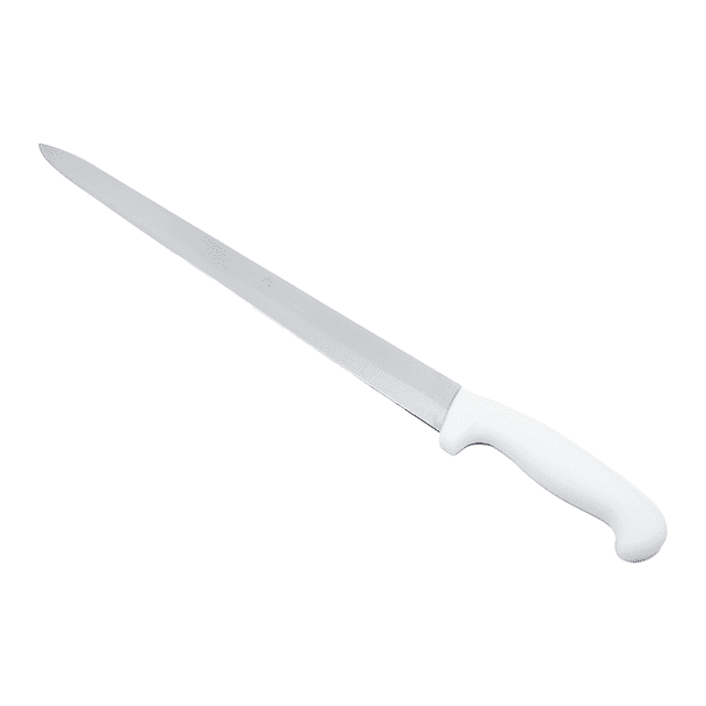 Cuchillo Cecinero Vencort Mango Blanco 19 Pulgadas