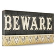thumbnail image 2 of Tangletown Art, 29 x 13 "Beware " by Jennifer Pugh, Gallery Wrap Canvas Art prin, 2 of 2