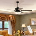 thumbnail image 3 of Gymax 52'' Ceiling Fan with 3 Wind Speeds 5 Reversible Blades & Remote Control Grey, 3 of 10
