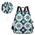 thumbnail image 5 of FORMRS Women's Travel Backpack Purse Anti-Theft Hidden Pockets Casual Shoulder Bag, Blue Mosaic Pattern, 5 of 7