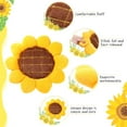 thumbnail image 4 of 1Pc/2Pcs 3D Sunflower Flower Floor Pillow Seating Cushion Mat Sunflower Throw Pillow Yellow Sunflower Shaped Chair Pads Decorative Plush for Bed Car Couch Chair Sofa Office Girls Gifts, 4 of 6
