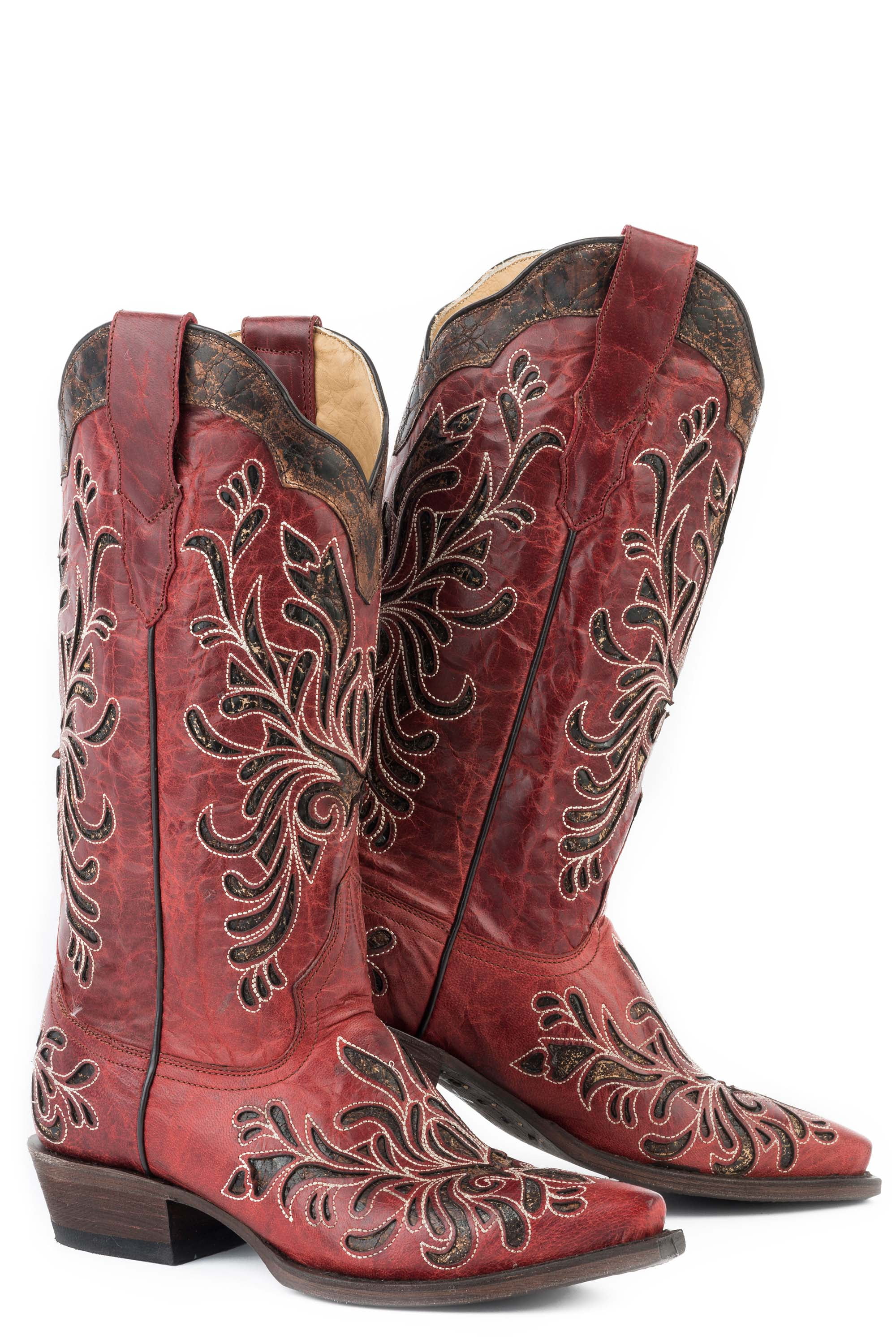 dark red cowboy boots
