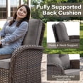 thumbnail image 5 of Bellefurn 5 Pieces Outdoor Patio Furniture Sets with Swivel Rocker Chairs Rattan Glider Loveseat and Coffee Table,Wicker Outdoor Conversation Sets for Porch Deck Backyard Poolside, 5 of 13