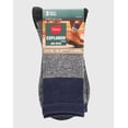 thumbnail image 2 of Hanes Explorer Job Sites Men's Work Crew Socks, 3-Pairs Dark Charcoal/Blue/Natural 6-12, 2 of 3