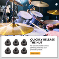 thumbnail image 5 of 6 PCS Cymbal Nuts,Quick Cymbal Nut with Cymbal Felts Washer Replacement ,Percussion Drum Replacement Parts, 5 of 8