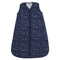 thumbnail image 2 of Hudson Baby Infant Muslin Cotton Sleeveless Wearable Sleeping Bag, Sack, Blanket, Gray Navy Star, 0-6 Months, 2 of 2