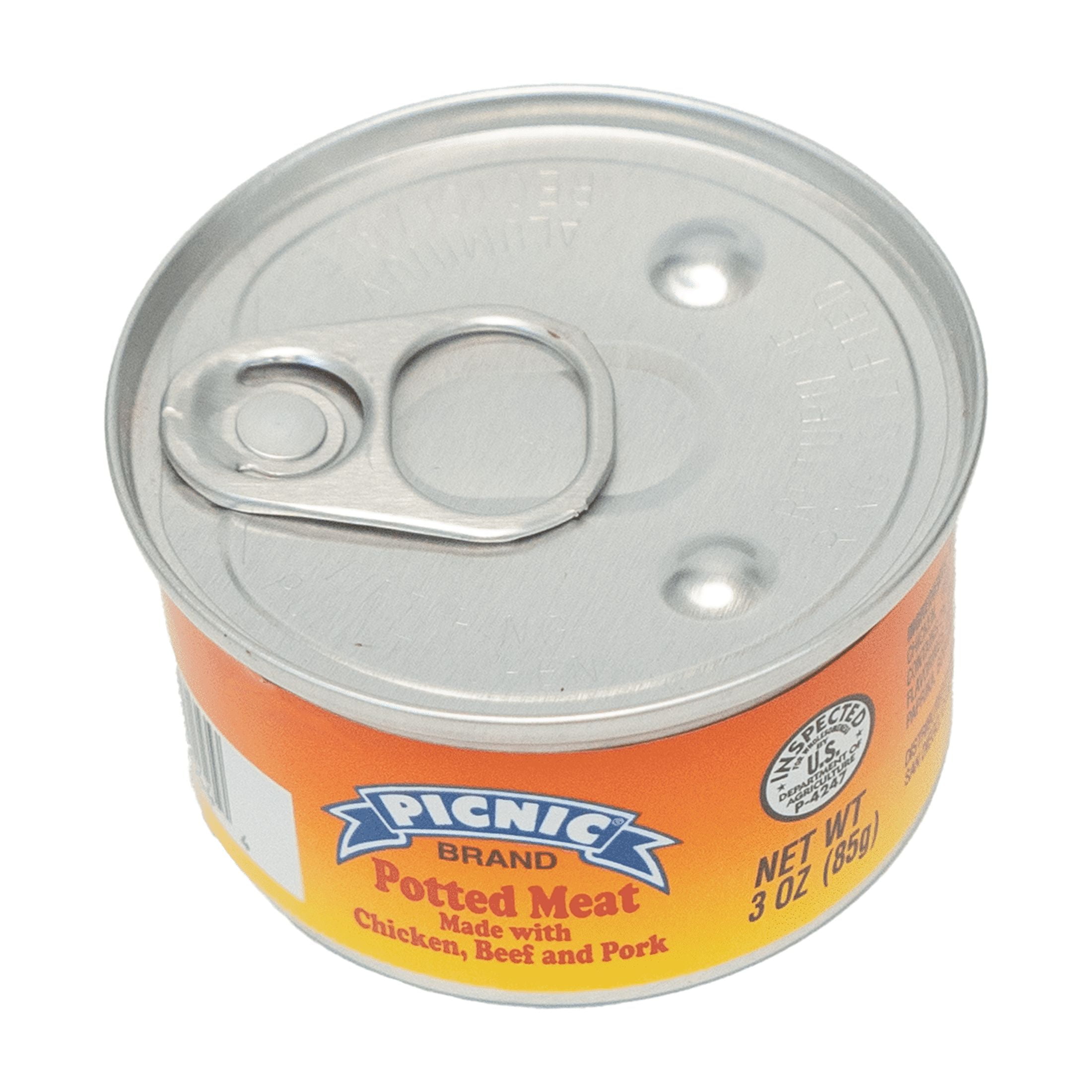Picnic, Potted Meat, 3oz (85g), Chicken and Pork, Aluminium Can
