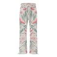 thumbnail image 4 of White Women's Plus Size Pants, Women'S Casual And Fashionable Beach Elastic Waist Wide Leg Pants With Colorful Floral Print Pockets,Women's Plus Size Pants M, 4 of 4