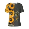 thumbnail image 4 of Tnhcen Women's Summer Honey Themed Crewneck T-Shirt | World Bee Day Print Casual Tops | Plus Size Friendly (S-3XL) Polyester Spandex Blend Shirts, 4 of 4