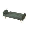 thumbnail image 6 of ARCTICSCORPION 71.7 inch Teddy Fleece Loveseat, Modern 2 Seat  Sofa Couch with Two Throw Pillows and Gold Metal Leg, Green, 6 of 9