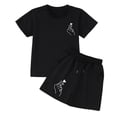 thumbnail image 4 of MUXiin Toddler Kids Girl Clothes Floral Letter Graphic Top + Shorts 2PC Girls Summer Short Set, 4 of 6
