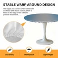 thumbnail image 6 of Ombre Grey Blue Elastic Fitted Round Table Cover Gradient Color Waterproof Outdoor Tablecloth for Holiday Party, Picnic, Patio & Dining Fits Tables Up to 36"-44", 6 of 8