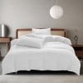 thumbnail image 1 of Juego de cama para todas las estaciones - Juego de sábanas, funda nórdica y fundas de almohada lavables de 4 piezas en color liso, 1 of 7