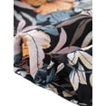 thumbnail image 5 of Vestido de Verano de Chifón Floral Inspire Chic para Mujer con Mangas Cortas, Vestido Casual con Cintura Elástica Fruncida XL Negro-Amarillo, 5 of 5