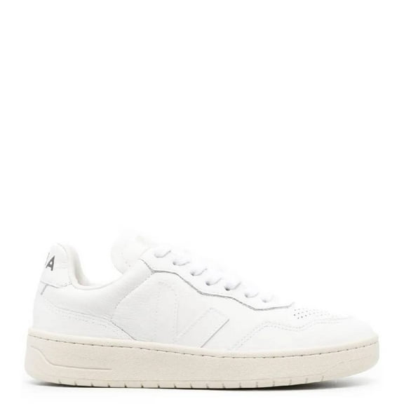 Veja Womens V-90 Organic Traced Leather White Trainers 6.5 US