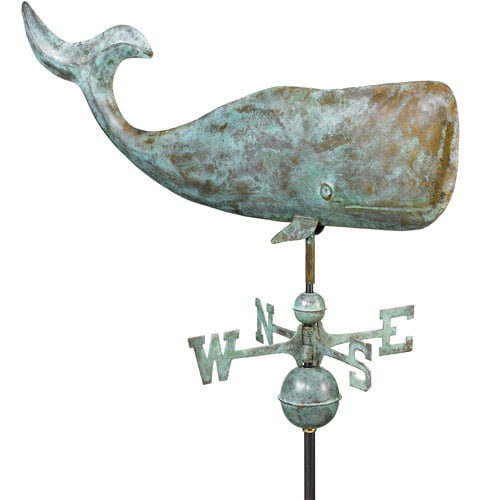Good Directions 37" Whale Weathervane, Blue Verde Copper by Good Directions