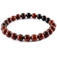 thumbnail image 1 of Pulsera de cuentas de piedra clásica para hombres, 6 y 8 y 10mm, pulsera hecha a mano con cuentas de piedra de ojo de tigre de lava para hombres y mujeres, regalo de joyería Tan Jianjun unisex, 1 of 2