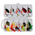 thumbnail image 4 of 10 Pcs Leurres de Pêche Spinnerbaits en Métal Dur Spinnerbaits Appâts pour Truite Brochet Style F, 4 of 8