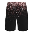 thumbnail image 6 of Kdxio Rose Gold Glitter1 Pattern Mens Casual Shorts - Drawstring Summer Beach Sports Shorts for Men, 6 of 9