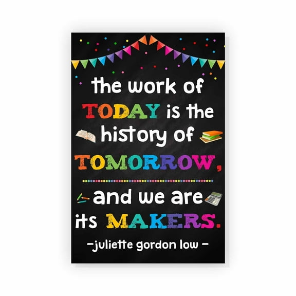The Work of Today History Classroom Poster Quotes Motivation History Posters for Classroom Decoration Middle High School History Teacher Professor Social Studies Room