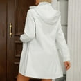 thumbnail image 2 of Women's Detachable Hood Water Windbreaker Women's Solid Color Long Sleeved Thin Coat Matching with Various Outfits Hand Wash, 2 of 7