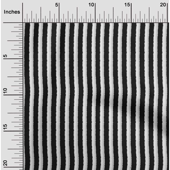oneOone Georgette Viscose Fabric Stripe Block Print Fabric By Yard 42 Inch Wide