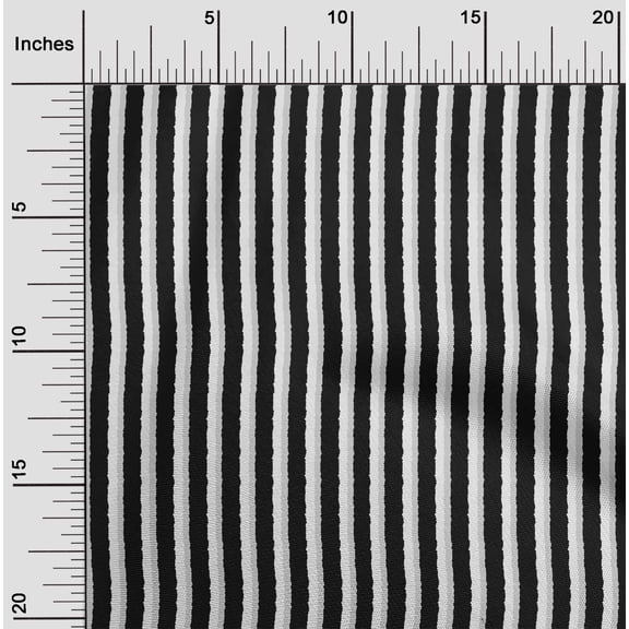 oneOone Organic Cotton Poplin Twill Fabric Stripe Block Print Fabric By Yard 42 Inch Wide
