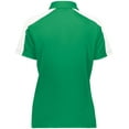 thumbnail image 2 of Augusta Sportswear B98134602 Womens Two-Tone Vital Polo T-Shirt, Kelly & White - Extra Small, 2 of 5