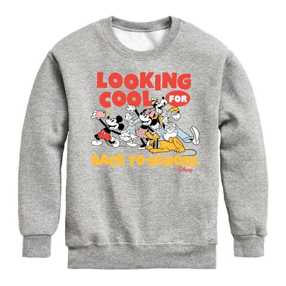 Disney - Looking Cool For Back To School - Toddler & Youth Crewneck Fleece Sweatshirt