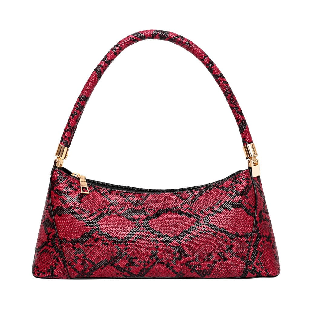 Ladies Snake Pattern Baguette Bag Fashion Simple Handbag Casual Shoulder Bag - www.bagsaleusa.com ...