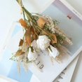 thumbnail image 2 of BRILLAR Arreglos florales de rosas de seda – Flores secas artificiales, 2 paquetes de ramo de orejas de trigo de plástico para decoración del hogar (blanco), 2 of 5