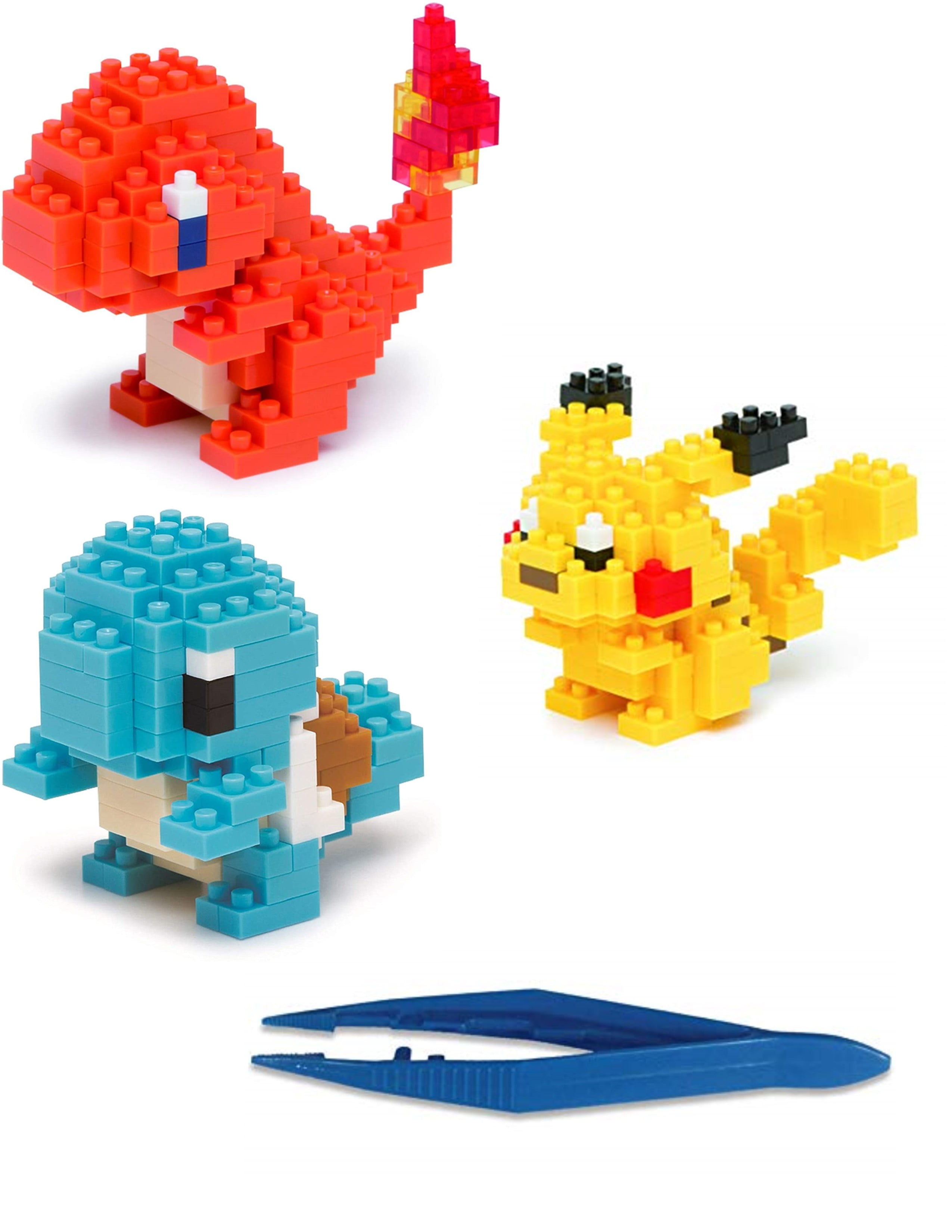 Nanoblock Building Blocks Pokemon Pikachu 130pcs Charmander 1pcs Squirtle 1pcs Gift Set Bundle 3 Pack Walmart Com Walmart Com