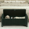 thumbnail image 6 of WUTUTUEE 44" Storage Ottoman Bench, End of Bed Storage Bench & Corduroy Ottoman, Upholstered Entryway Bench for Bedroom & Living Room with Convenient Handle, Green, 6 of 8
