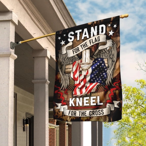 FLAGWIX American House Flag (29.5" x 39.5")-Stand For The Flag Kneel For The Cross Flag-Polyester Indoor Outdoor Flags