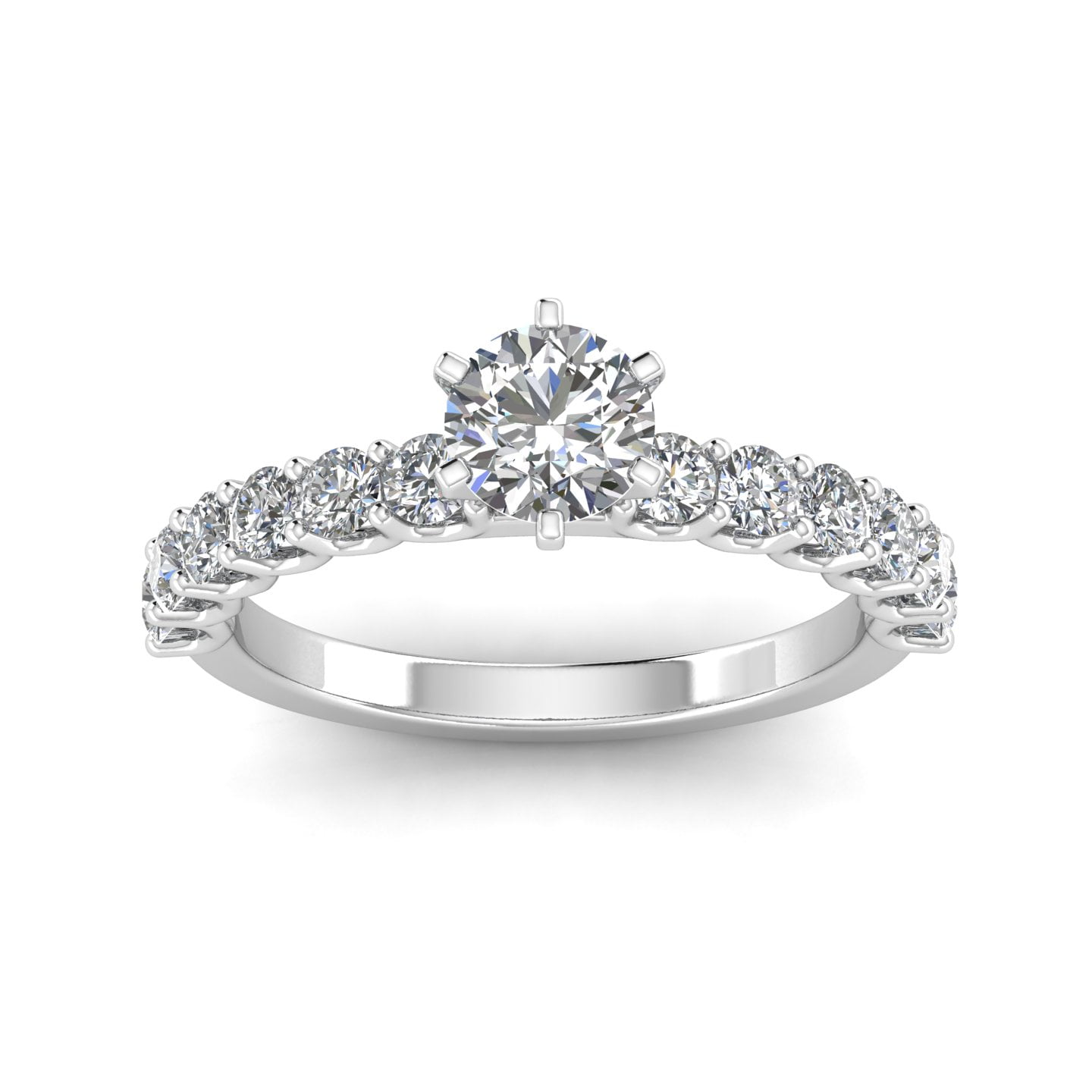 Certified 1.00ctw Diamond Solitaire Engagement Ring in 10k White Gold (G-H, I1)
