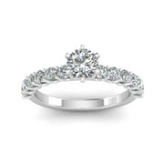 Certified 1.50ctw Diamond Solitaire Engagement Ring in 14k White Gold (G-H, I1)
