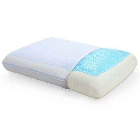 Modern Sleep Reversible Cool Gel and Memory Foam Pillow, (Best Sleeping Pillow For Neck Pain)