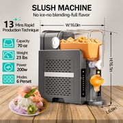 Jacgood Slushie Machine for Home - No Ice Needed 70oz Slushy Machine, with Self-Cleaning & 6 Preset Programs Frozen Drink Maker,Frozen Margaritas, Frappés, Milkshake, and More