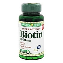 Nature's Bounty Biotin 5000 mcg Liquid Softgels 72 ea (Pack of 2)