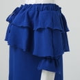 thumbnail image 2 of Women's Off Shoulder Ruffle Trendy Summer Fashion Long Sleeve Blouse Sexy Dressy Casual Outfits Layered Tops Blue S, 2 of 6