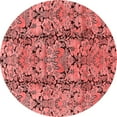 thumbnail image 1 of Ahgly Company Indoor Round Oriental Red Industrial Area Rugs, 6' Round, 1 of 4