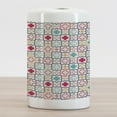 thumbnail image 2 of Quatrefoil Ceramic Toothbrush Holder, Traditional Tile Pattern Clovers Lattice Oriental Art Print, Decorative Versatile Countertop for Bathroom, 4.5" X 2.7", Blue Green, by Ambesonne, 2 of 4