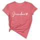 thumbnail image 1 of Camiseta de verano con estampado de letras para mujer: manga corta, corte cómodo, prenda informal y elegante, 1 of 3