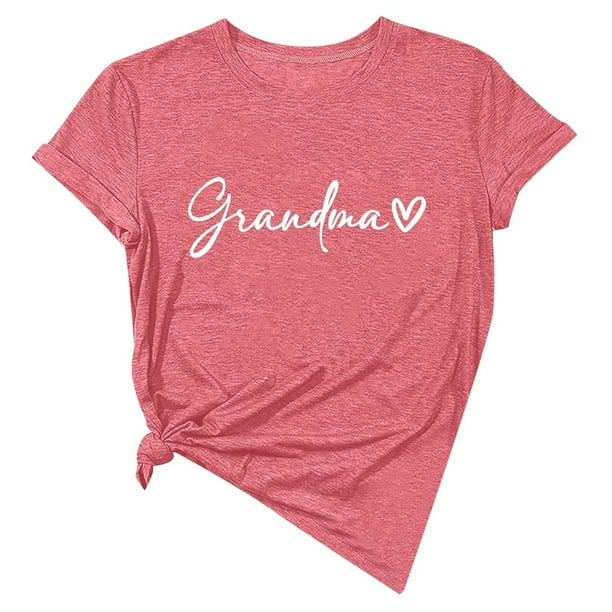 Camiseta de verano con estampado de letras para mujer: manga corta, corte cómodo, prenda informal y elegante
