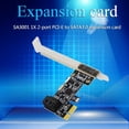 thumbnail image 2 of Kuymtek SA3001 Tarjeta SATA III PCIe de 2 puertos Adaptador SATA 3.0 a PCI Express 1X con soporte, 2 of 9