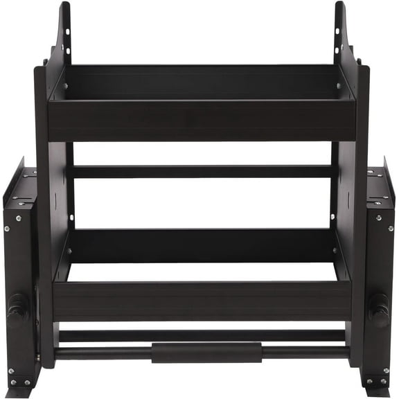 22.2 x 11 x 17.7 Inche Square Pull-Down Cabinet, 30.86 Lbs Black Hanging Mount Cabinet Organizer Hidden Adjustable Storage Pull Down Shelf for Kitchen Spice Racks for Inside Cabinets