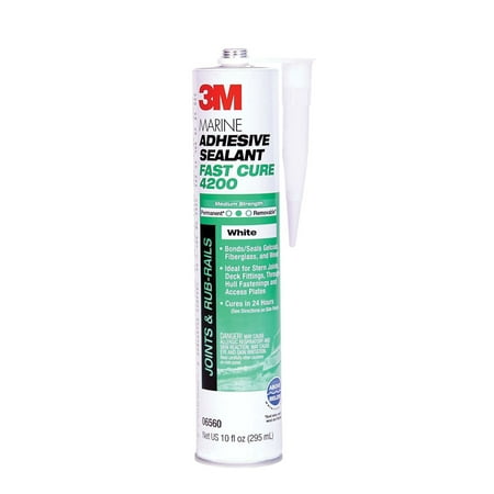 3M 06560 Marine Adhesive Sealant Fast Cure 4200 - White, 10