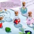 thumbnail image 4 of 10 piezas Mini botellas de vidrio botellas transparentes a la deriva pequeñas botellas de deseos con tapones de corcho para boda fiesta de cumpleaños, 4 of 5